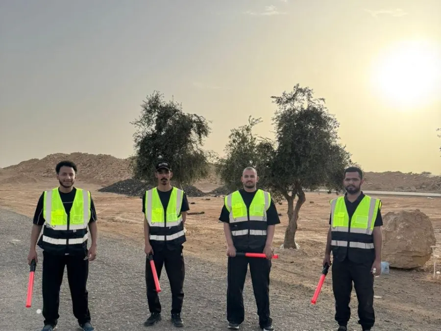 فريق مسراك الميداني المدرب في موقع إحدى الفعاليات